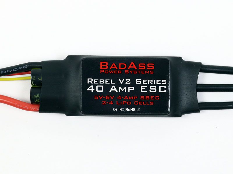 BadAss Rebel V2 Series Brushless ESC, 40A